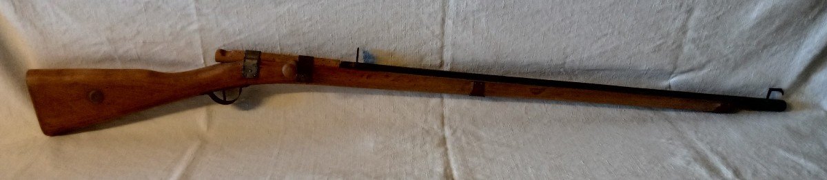 Gombier School Battalion Rifle In Valence In Wood. End Of The 19th Century 