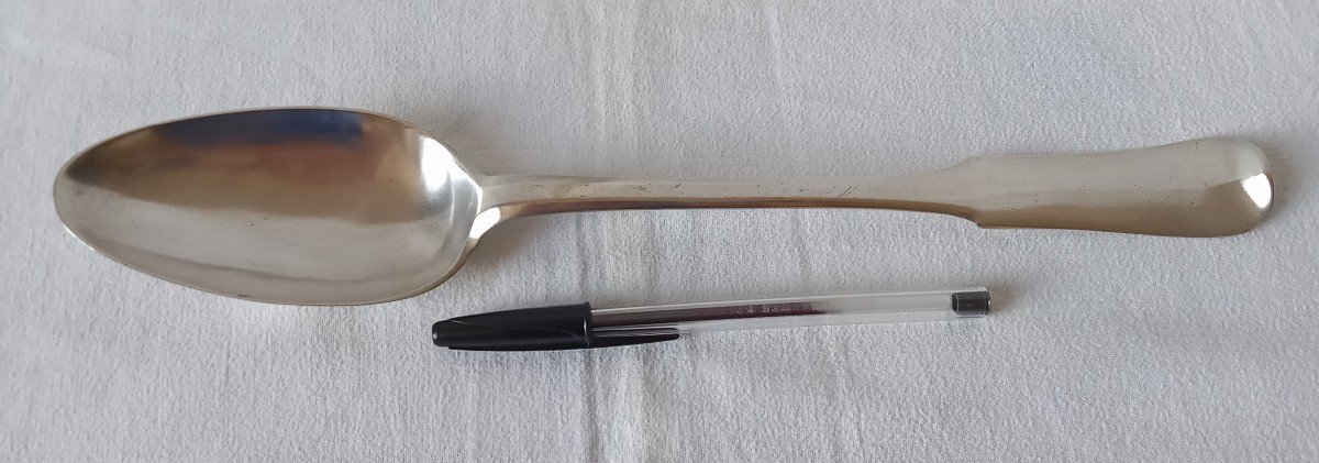 Stew Spoon XVIII Century Solid Silver Jean-guillaume Boichard, Lons Le Saunier