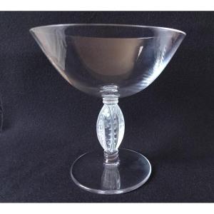 Lalique France coupe champagne Fontainebleau en cristal