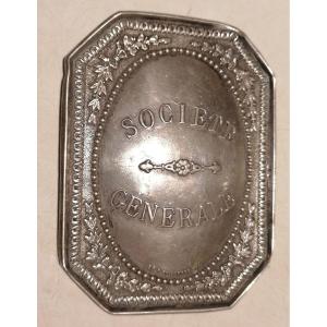 Silver Plaque For The Société Générale Courier's Harness 
