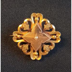 Broche art nouveau or 18kt poinçon tête d’aigle CIRCA 1900