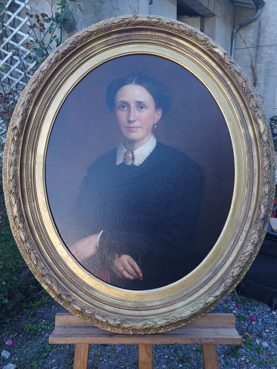 Elégant Portrait Féminin  Circa1850 