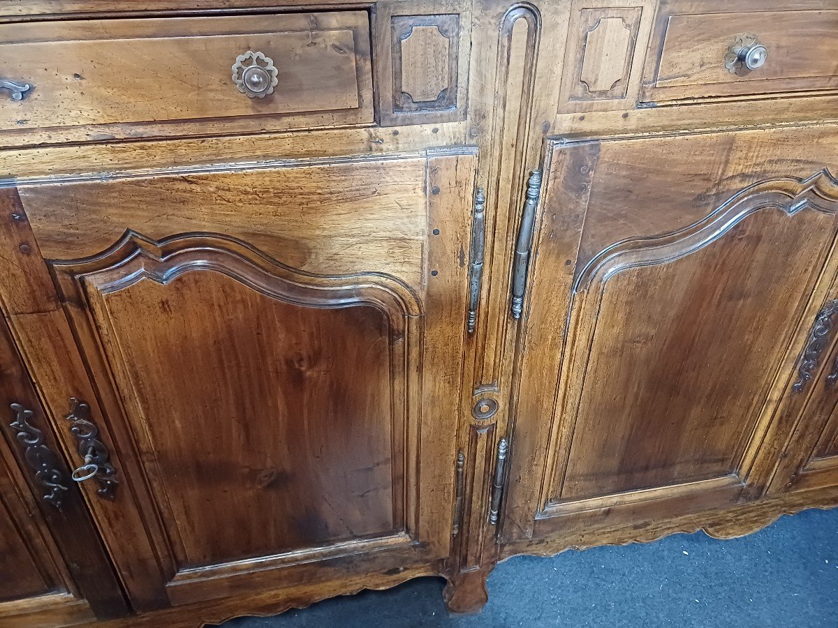 Rare Enfilade En Noyer Fin 18ème  Siecle-photo-5