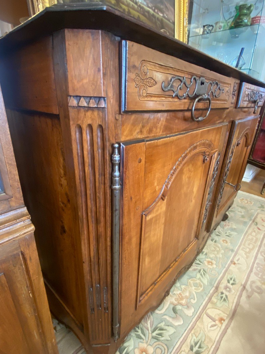 Burgundian Buffet In Walnut Early 19th Century-photo-3