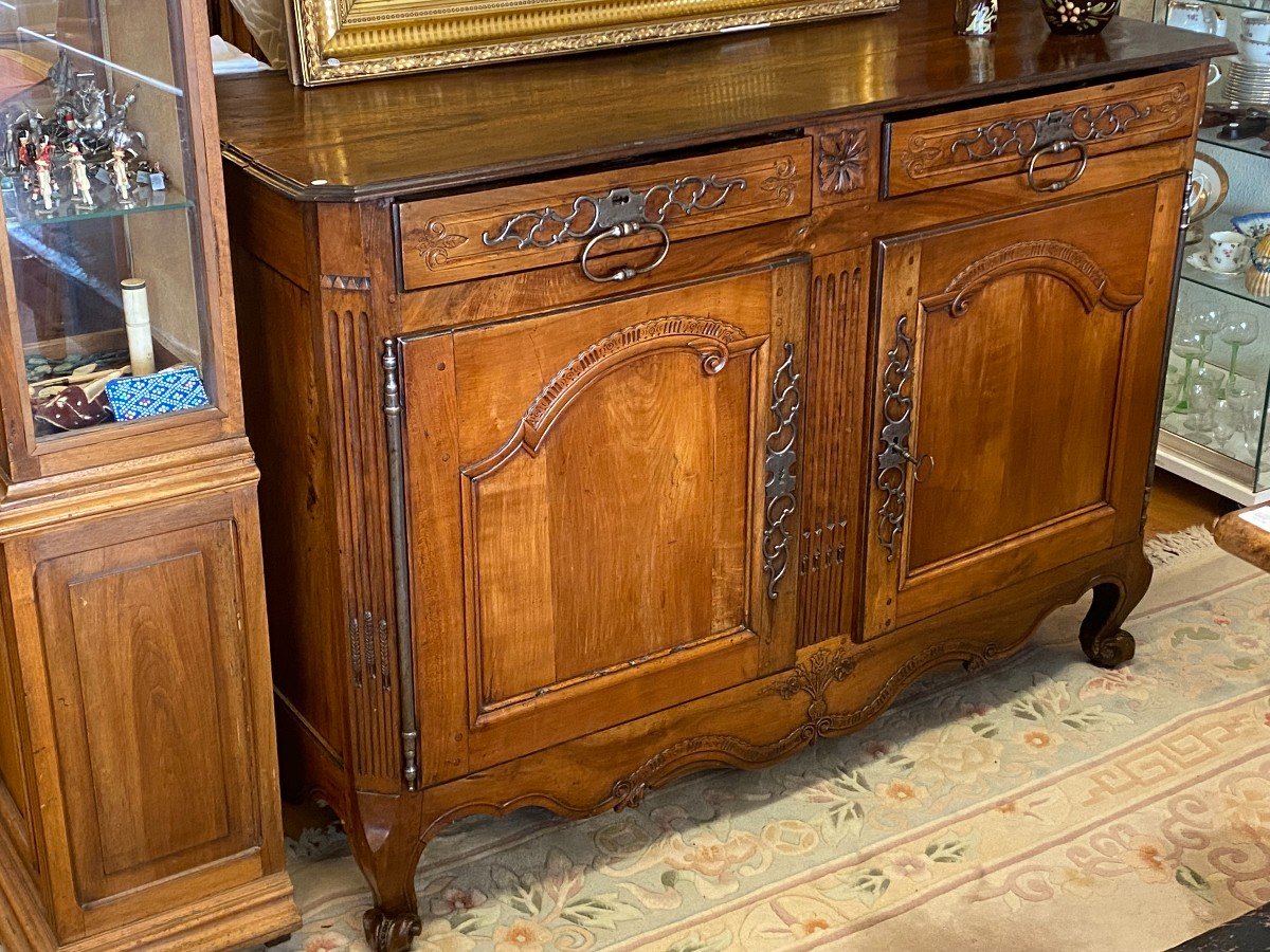 Burgundian Buffet In Walnut Early 19th Century-photo-4