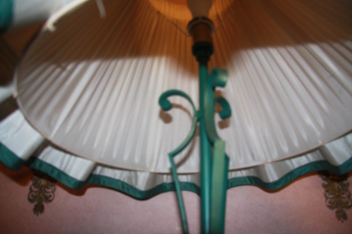 Wrought Iron Lampshade From The 50s.-photo-5