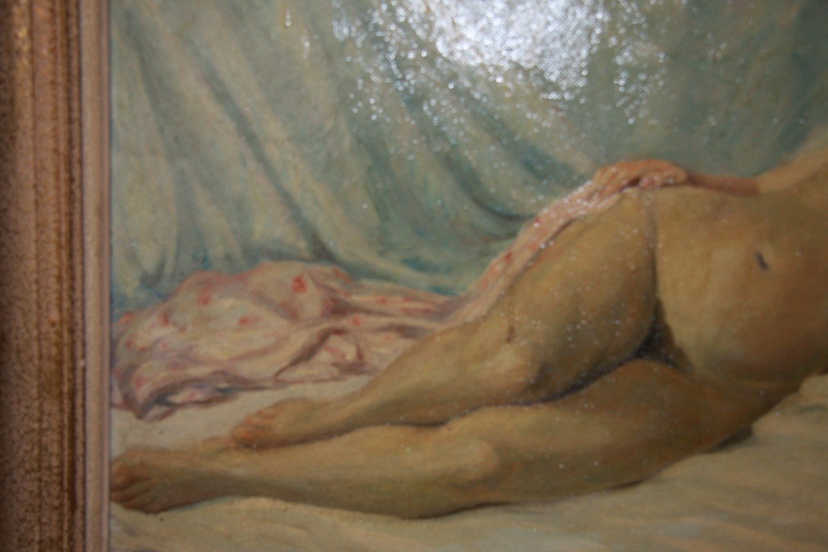 Oil On Canvas, Female Nude-photo-1