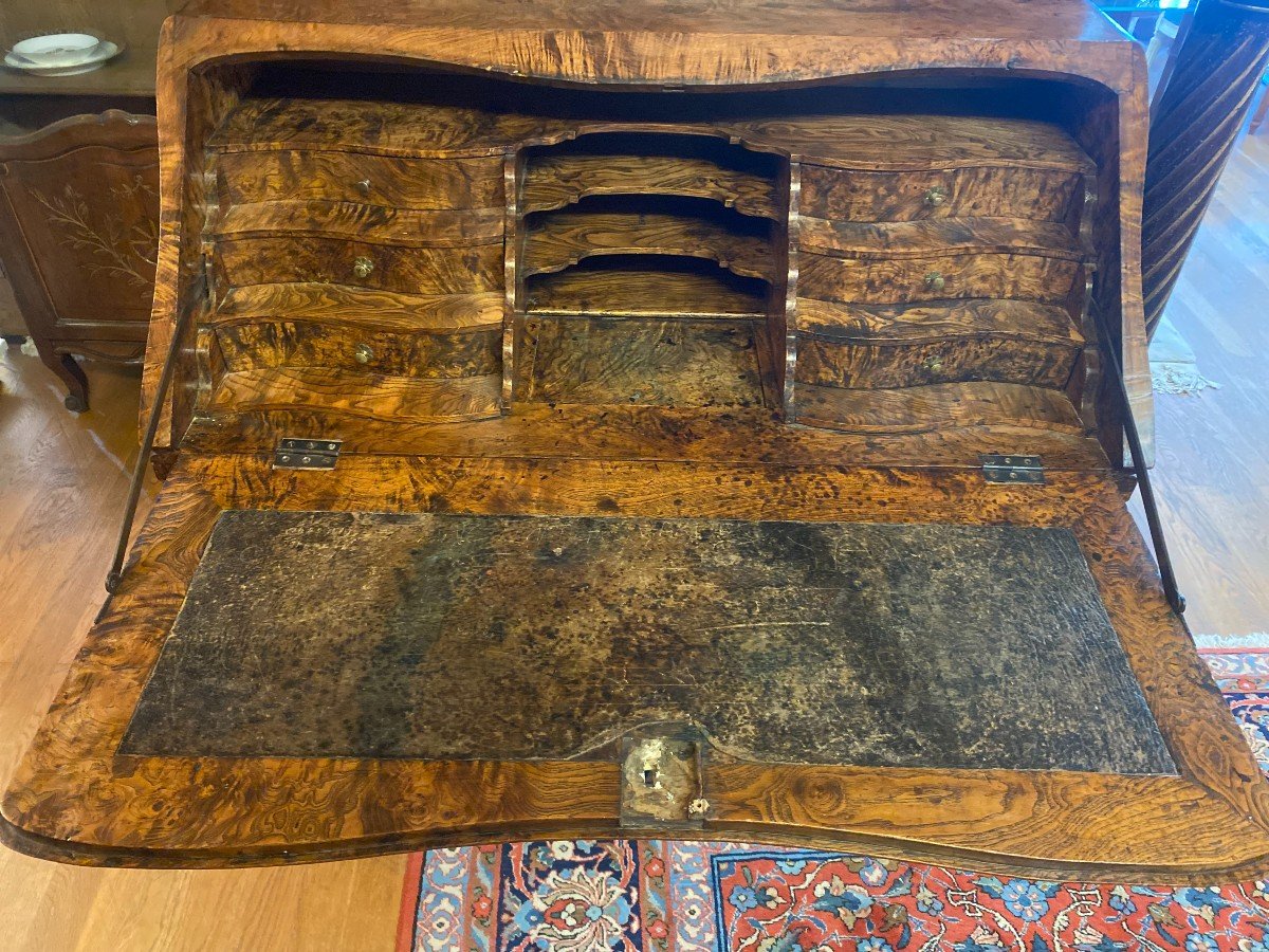 Louis XV Secretary In Ash Burl-photo-3