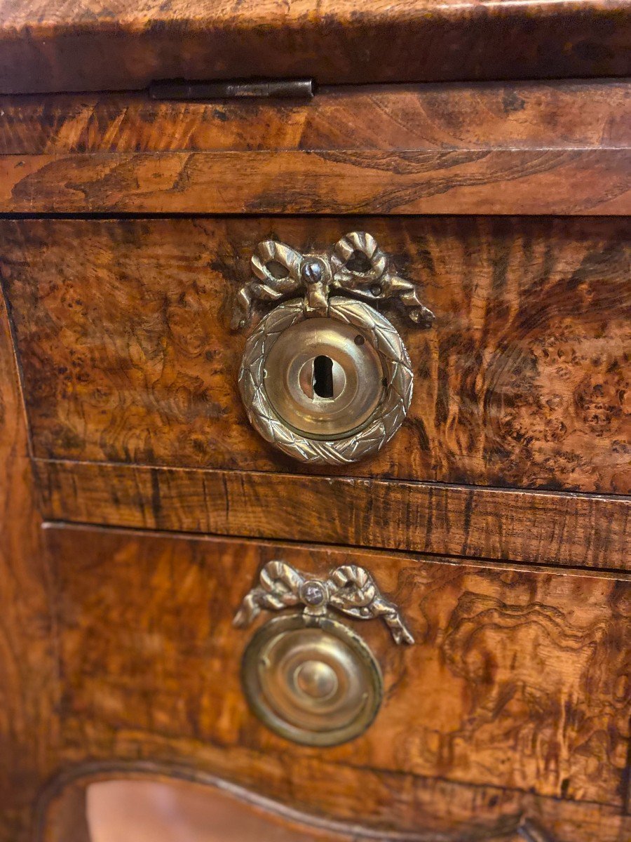 Louis XV Secretary In Ash Burl-photo-8