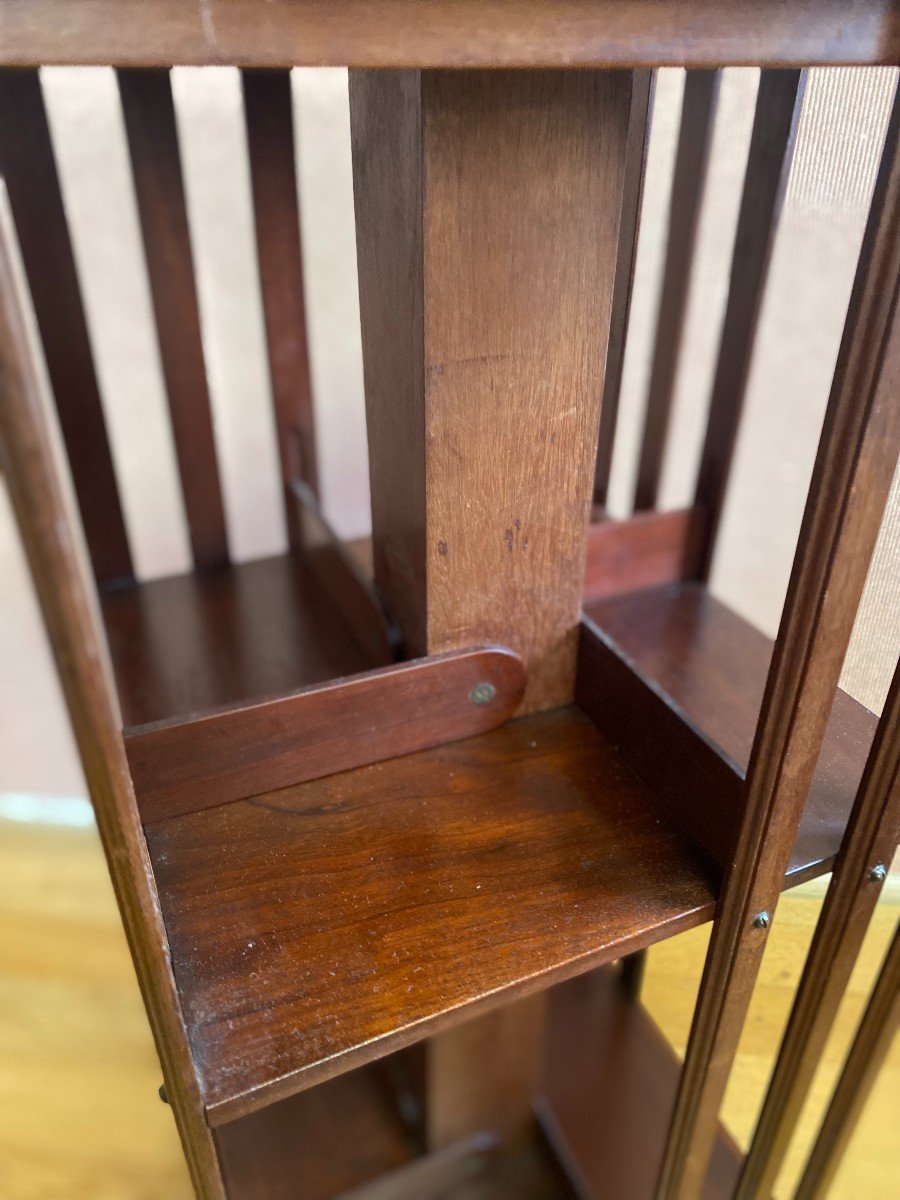 Mahogany Revolving Bookcase. -photo-6