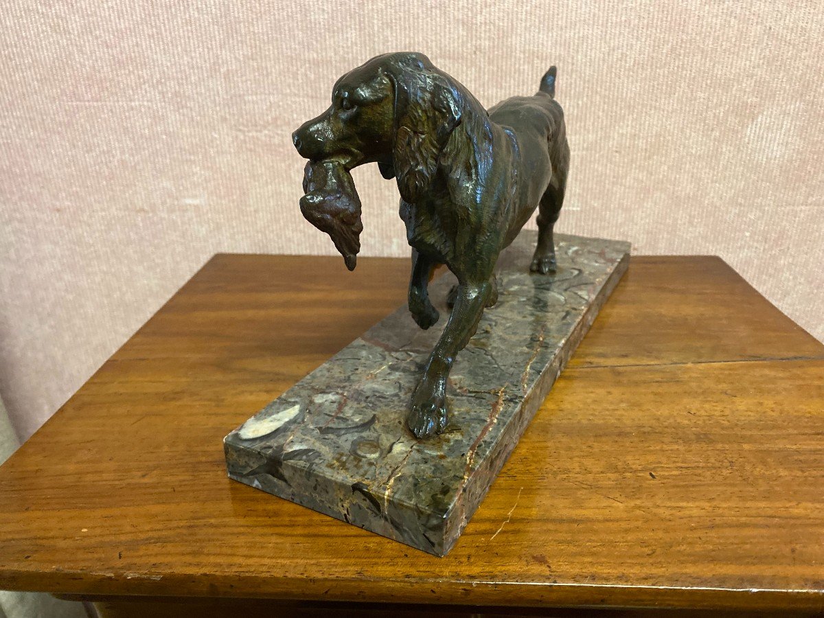 Chien De Chasse En Bronze-photo-3