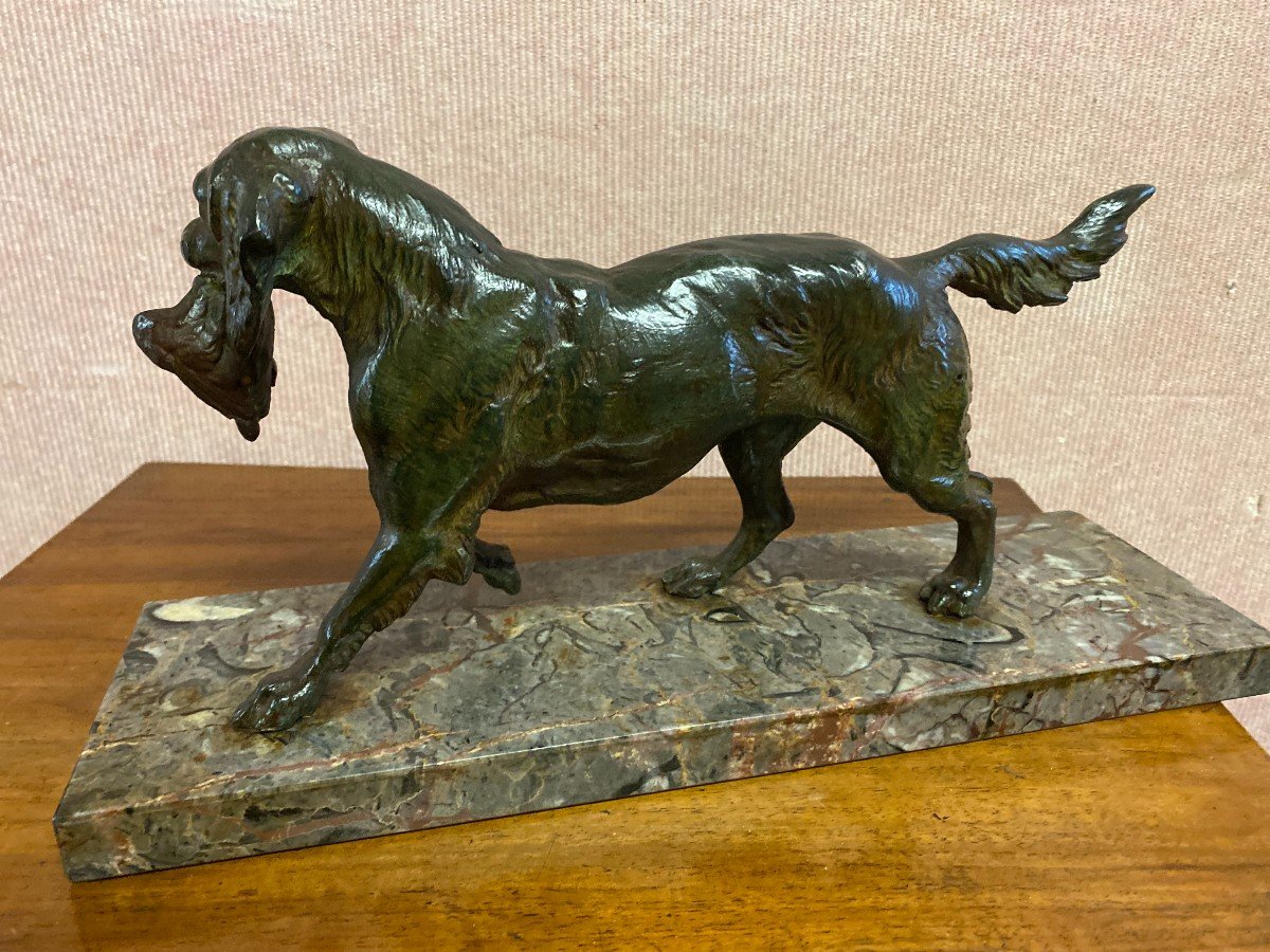 Chien De Chasse En Bronze-photo-4