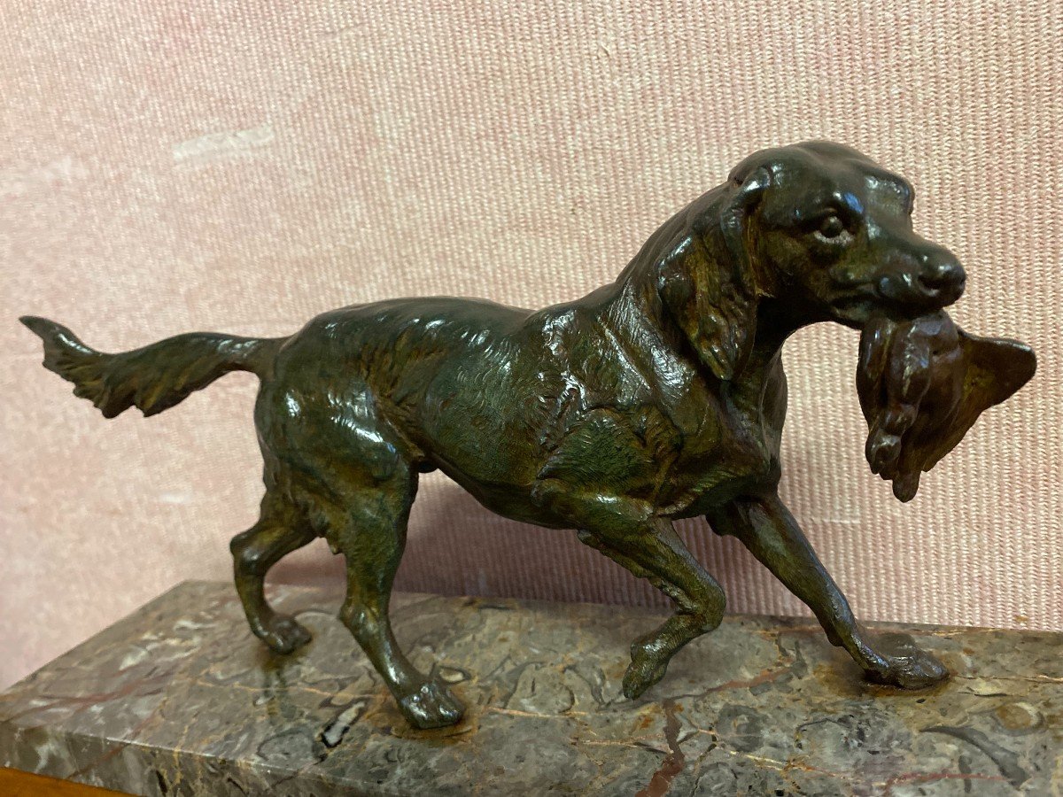 Chien De Chasse En Bronze-photo-7