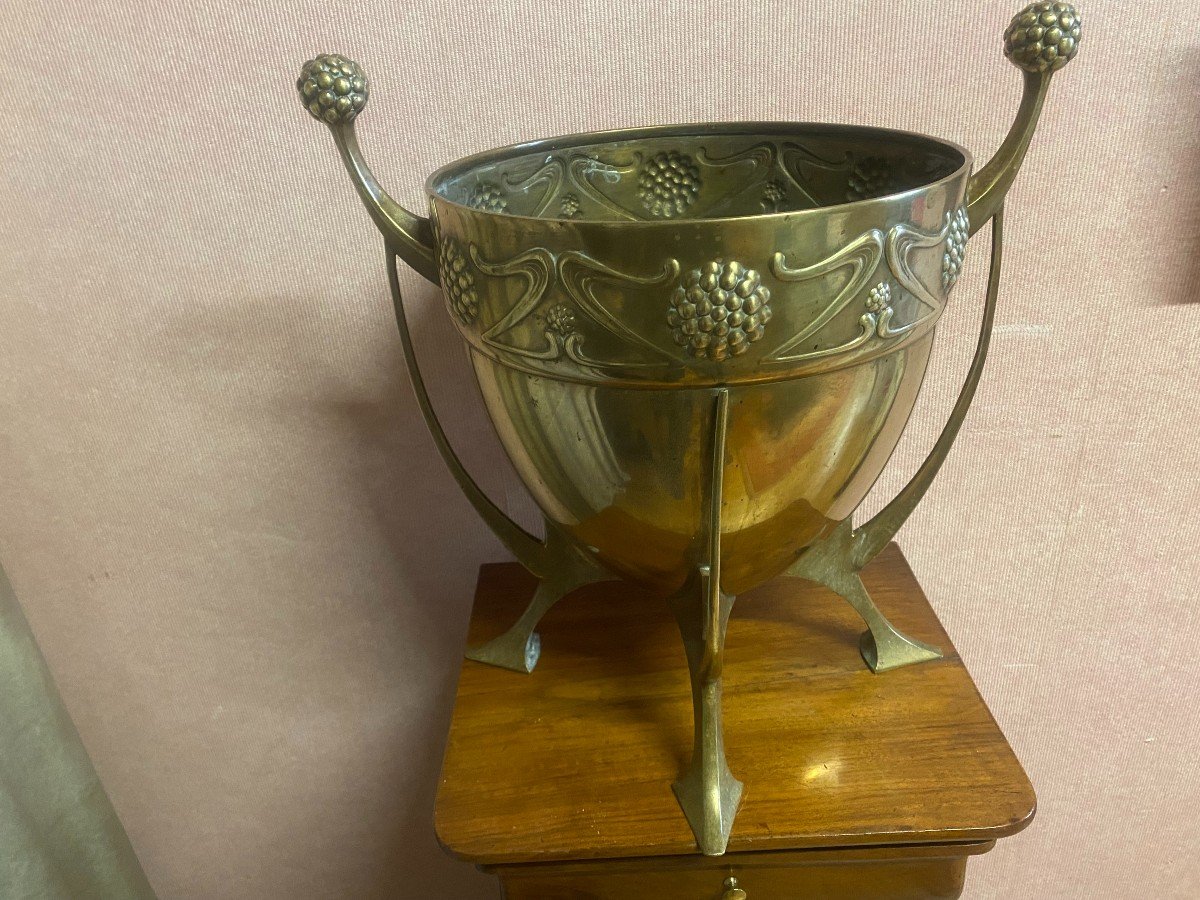 Art Nouveau Bronze Planter-photo-2