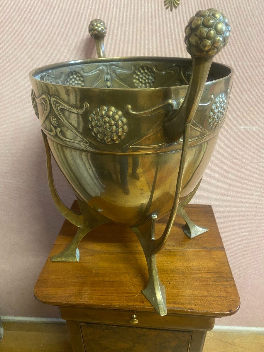 Art Nouveau Bronze Planter-photo-4