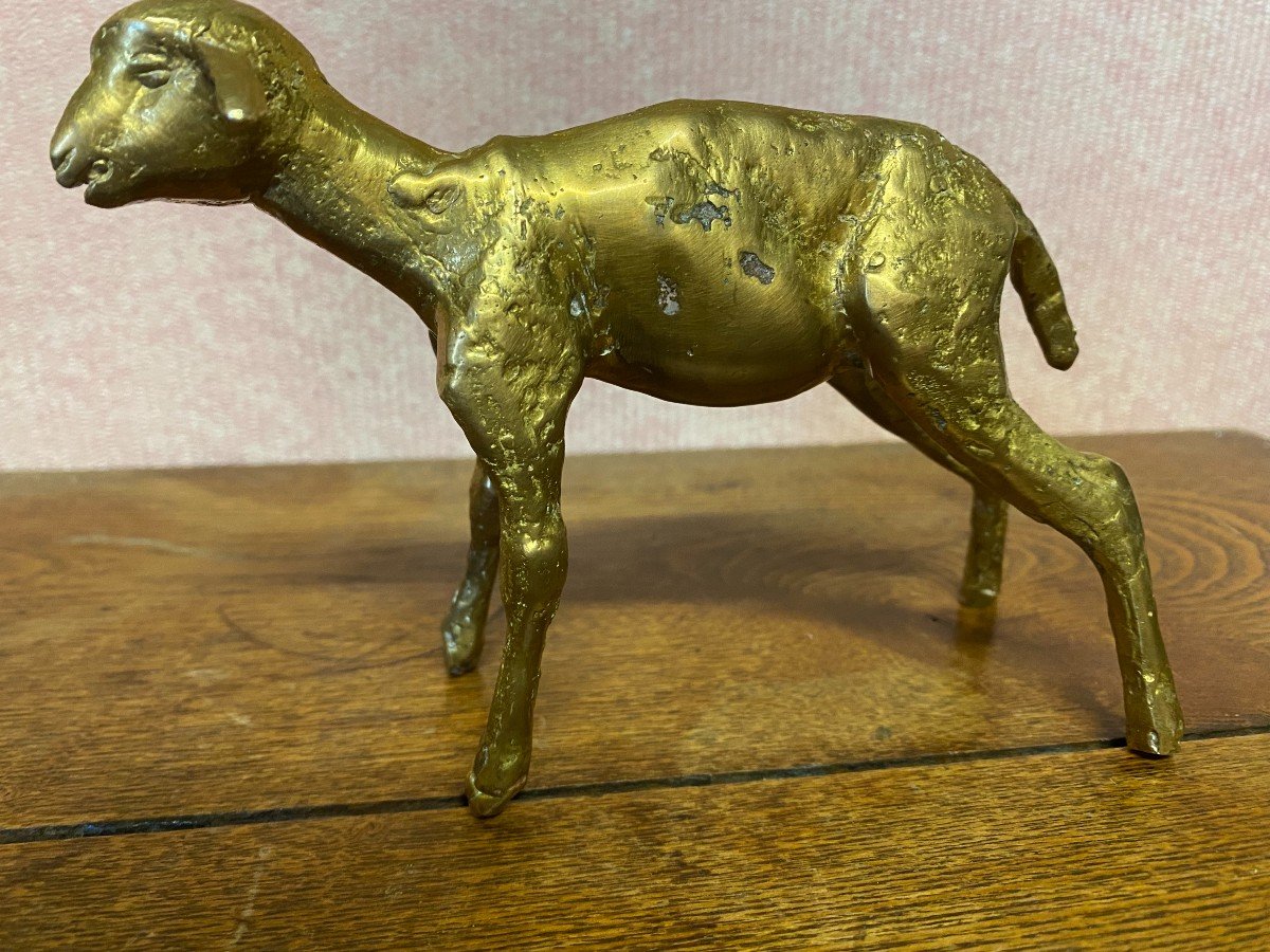 Bronze Sheep Signed Nicolini. Perfect Condition.-photo-2