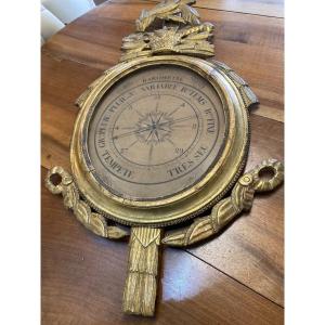 Louis XVI Barometer In Gilded Wood