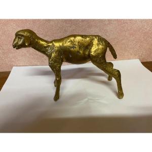 Mouton En Bronze Signé Nicolini. Parfait état.