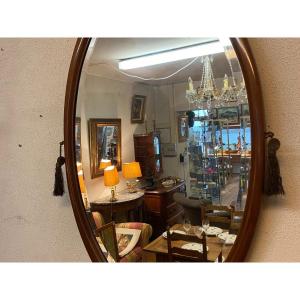 1925 Mahogany Mirror. Beveled Glass, Excellent Condition.