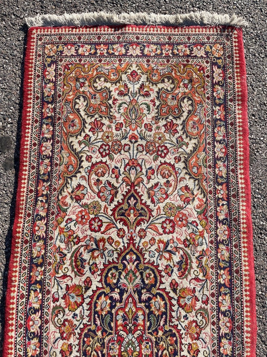 Tapis Persan Ghoum Iran Vers 1980 Laine Et Soie-photo-3