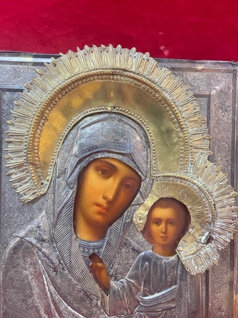 Icon Representing The Virgin Of Kazan 1870-1880-photo-2