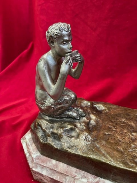 Sculpture Bronze Art Deco 1930 Gustave Obiols 1858-1901-photo-3