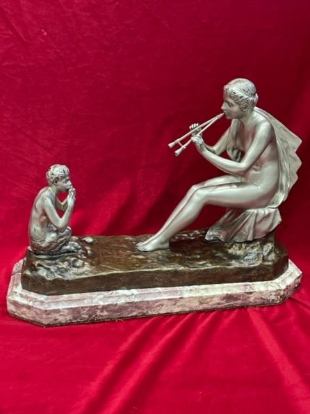 Sculpture Bronze Art Deco 1930 Gustave Obiols 1858-1901