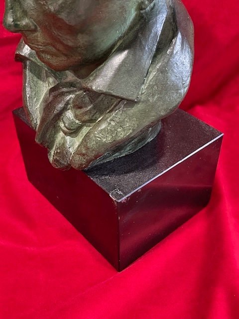 Buste Bronze Ludwig Van Beethoven Signe A.veriac-photo-3