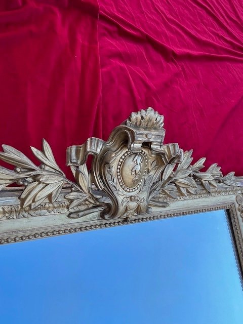 Napoleon III Gilded Wood Fireplace Mirror-photo-4