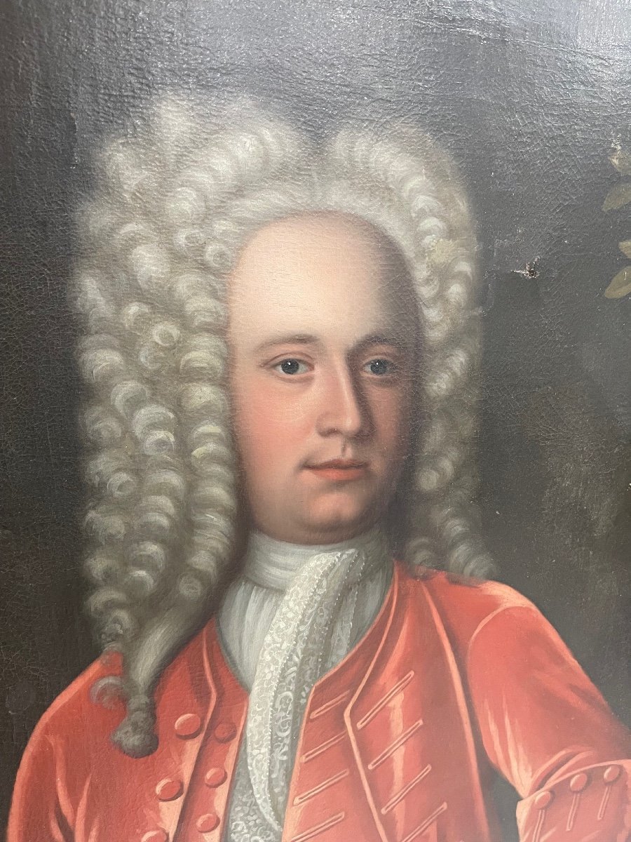 Imposing Painting Portrait Of An English Noble 18th Century Circle Of Jacques d'Agar 1640-1715-photo-4