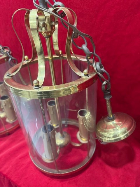 Pair Of 20th Century Vestibule Lanterns-photo-3