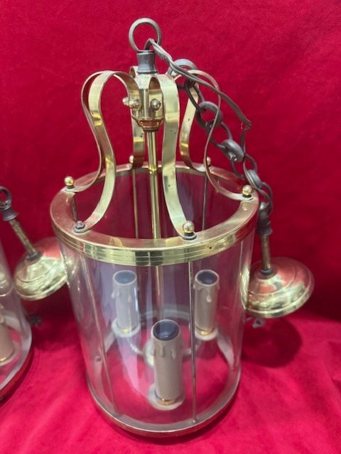 Pair Of 20th Century Vestibule Lanterns-photo-4