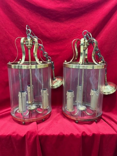 Pair Of 20th Century Vestibule Lanterns