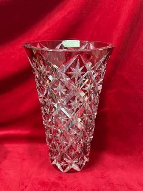 Imposing Saint Louis Double Red Crystal Vase-photo-3