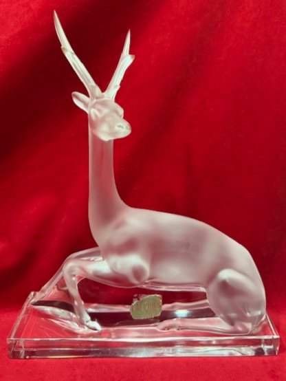 Sculpture Cristal De Lalique Cerf 