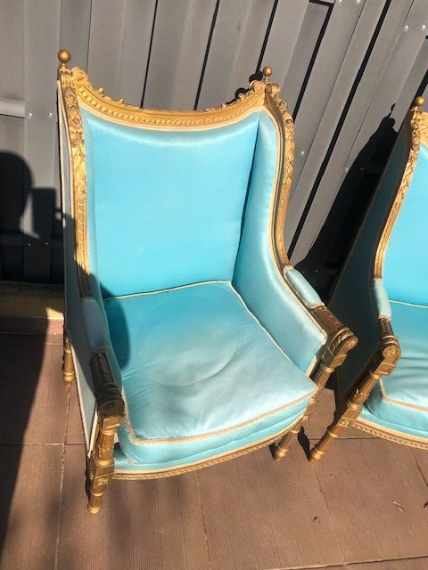 Pair Of Louis XVI Armchairs Ears From XIX-photo-3