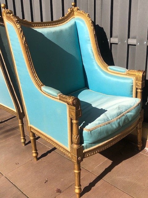 Pair Of Louis XVI Armchairs Ears From XIX-photo-3