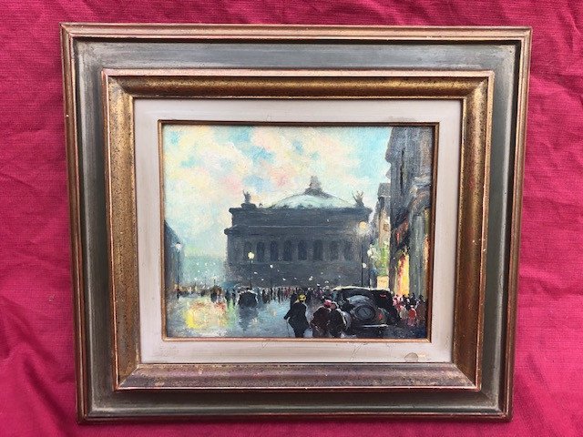 Tableau Jules René Herve (1887-1981) Vue De l'Opéra De Paris