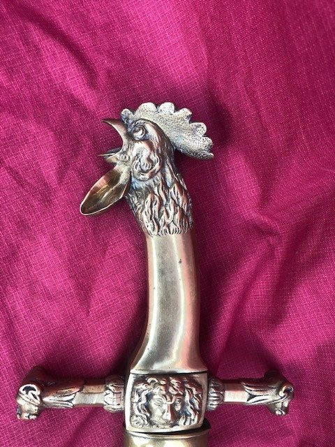 Sabre Infanterie Sapeur A Tete De Coq En Bronze-photo-1