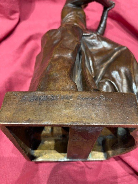 Sculpture Bronze Paul Dubois 1829-1905 Et Barbedienne - La Foi XIX ème-photo-1