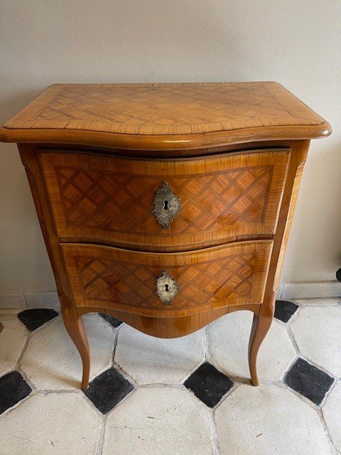 Commode Between Two Franc-comtoise Marquetry Versailles XVIII Eme