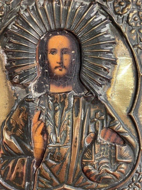 Russian Icon Representing Christ Pantocrator - XIX-photo-2