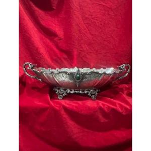 Important Centerpiece Planter In Solid 800 Silver Louis XV Style