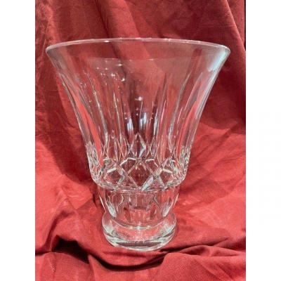 Imposing Baccarat Crystal Cut Vase