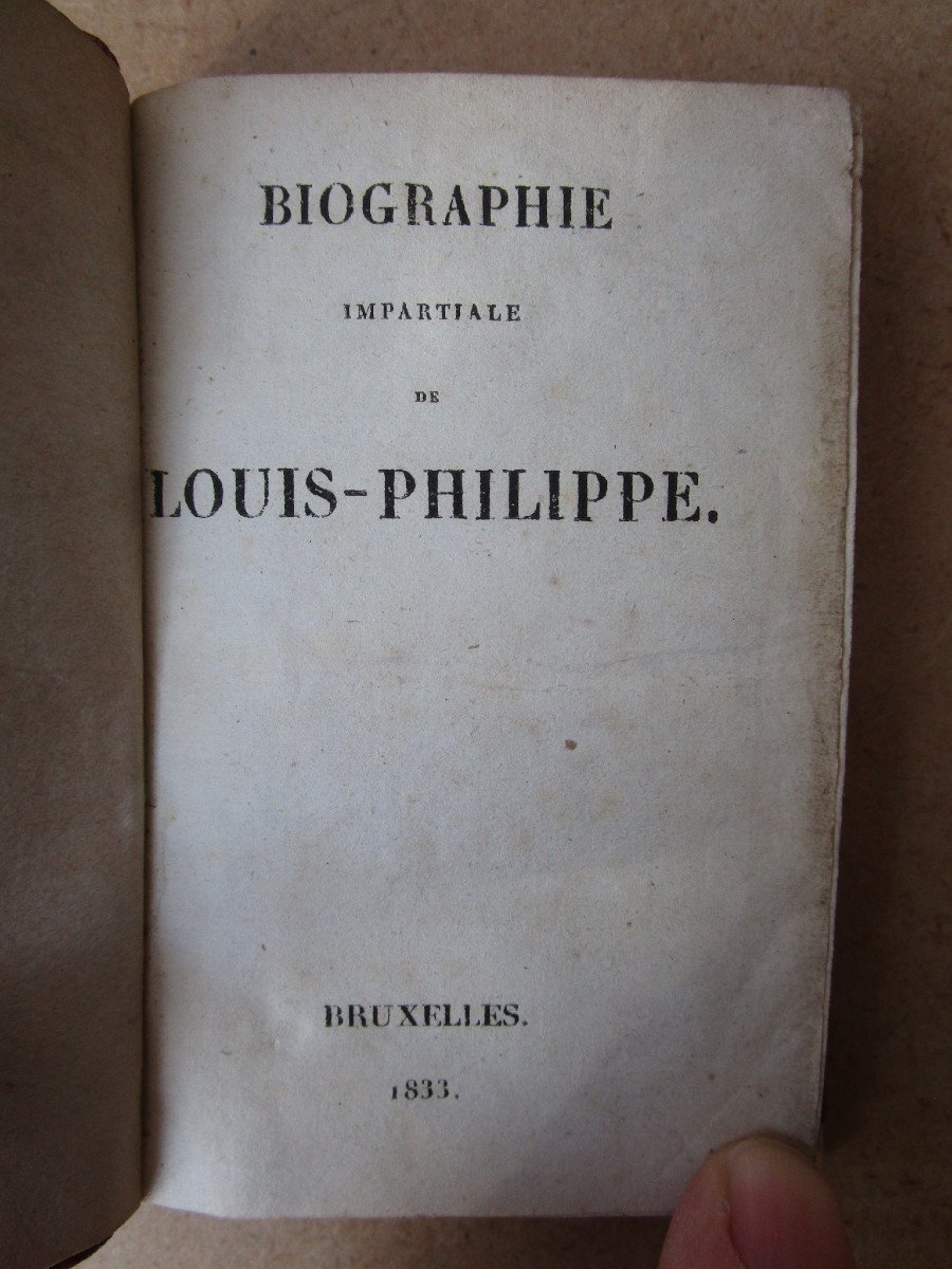 Rare Old Book Impartial Biography Of Louis Philippe 1833 Pamphlet Diatribe Critique.-photo-4