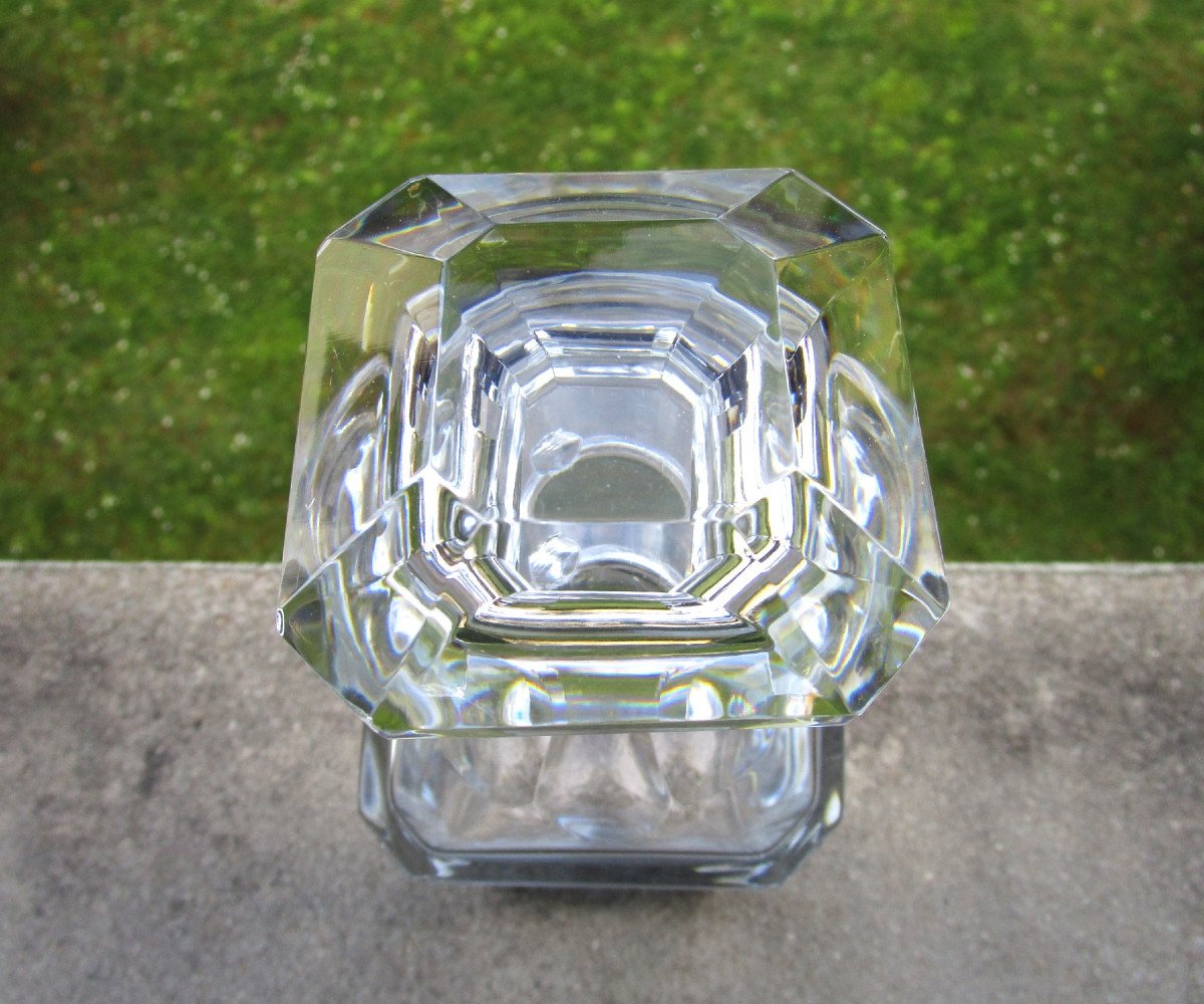 Ancienne Belle Carafe à Whisky En Cristal De Baccarat Modèle Harcourt 22,5 Cm. -photo-4