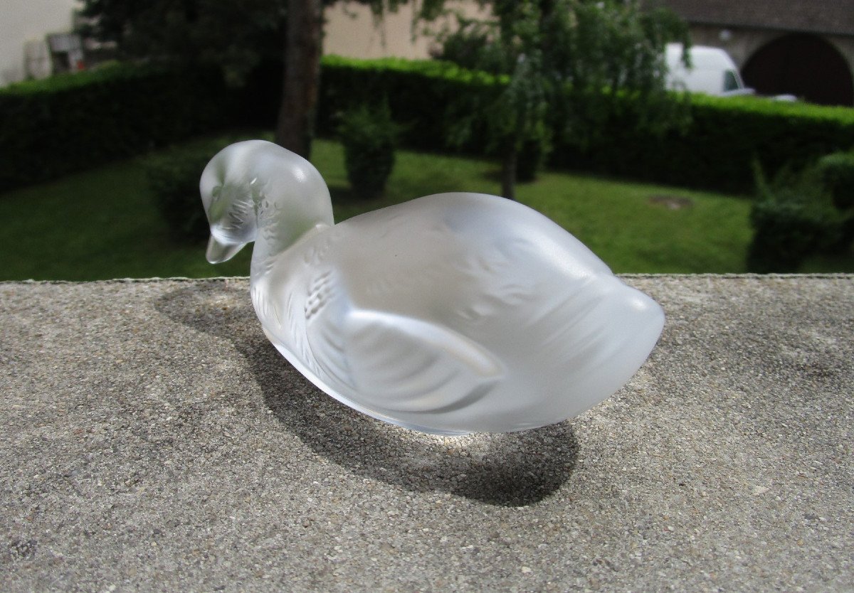 Antique Pretty Little Duck In Baccarat Crystal In Perfect Condition, Almost New-photo-4