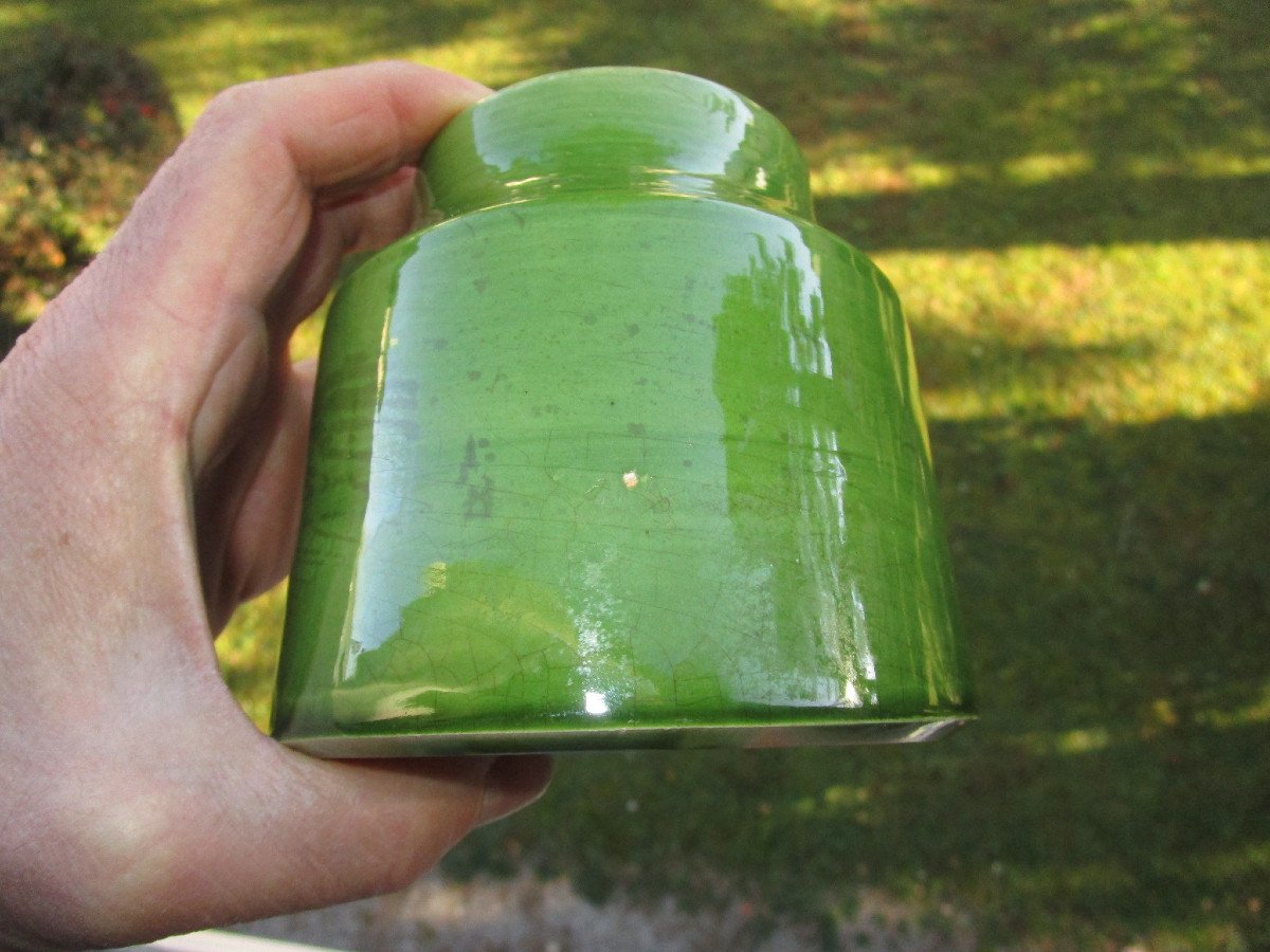 Set Of 3 Mado Jolain Spice Pots, Glazed Ceramic, 1950s Design, Vallauris.-photo-3