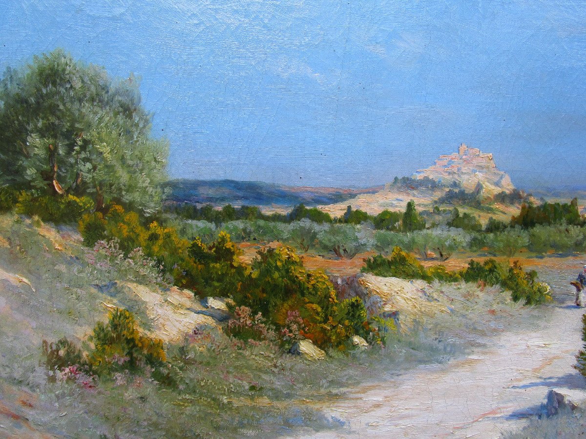 Théophile Decanis, Tableau Provençal Environs De Berre l'étang Marseille Martigues Marignane.-photo-4