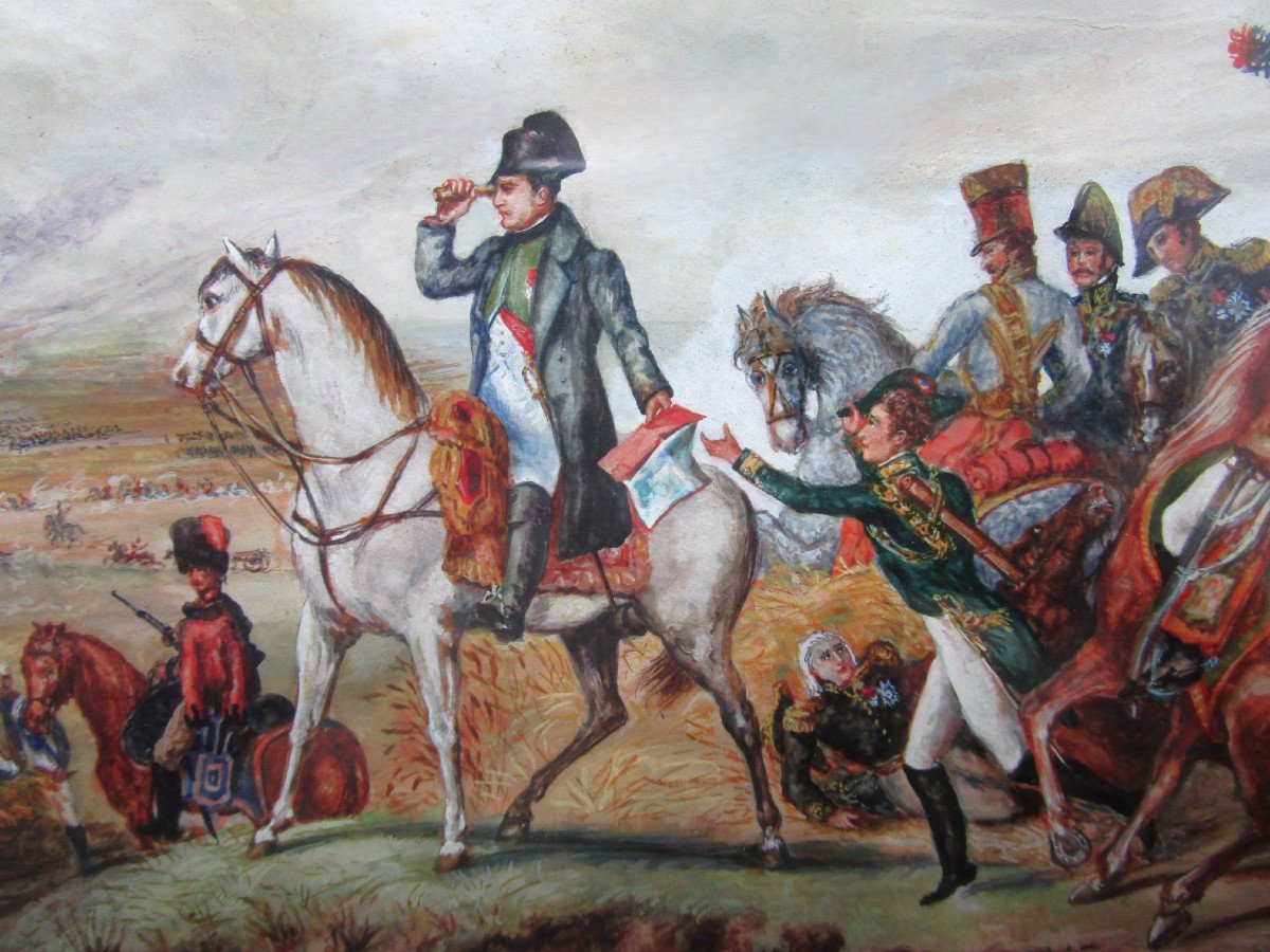 Superb Painting Signed Emy Jalbin Gouache On Vellum Empire Napoleon Bonaparte Period.-photo-3